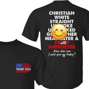 Trump Supporter Tees | Donald Trump Homage Shirt | Donald Trump Fan Front & Back Shirt C916 - GOP