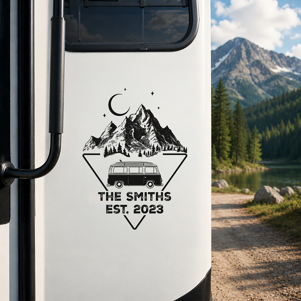 Personalized Adventure Mountain RV Decal Sticker Gift For Camping Lovers LM32 669485