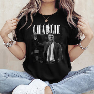 Charlie Kirk, Great American Patriot 1993 - 2025 Dark Shirt LM32 65577