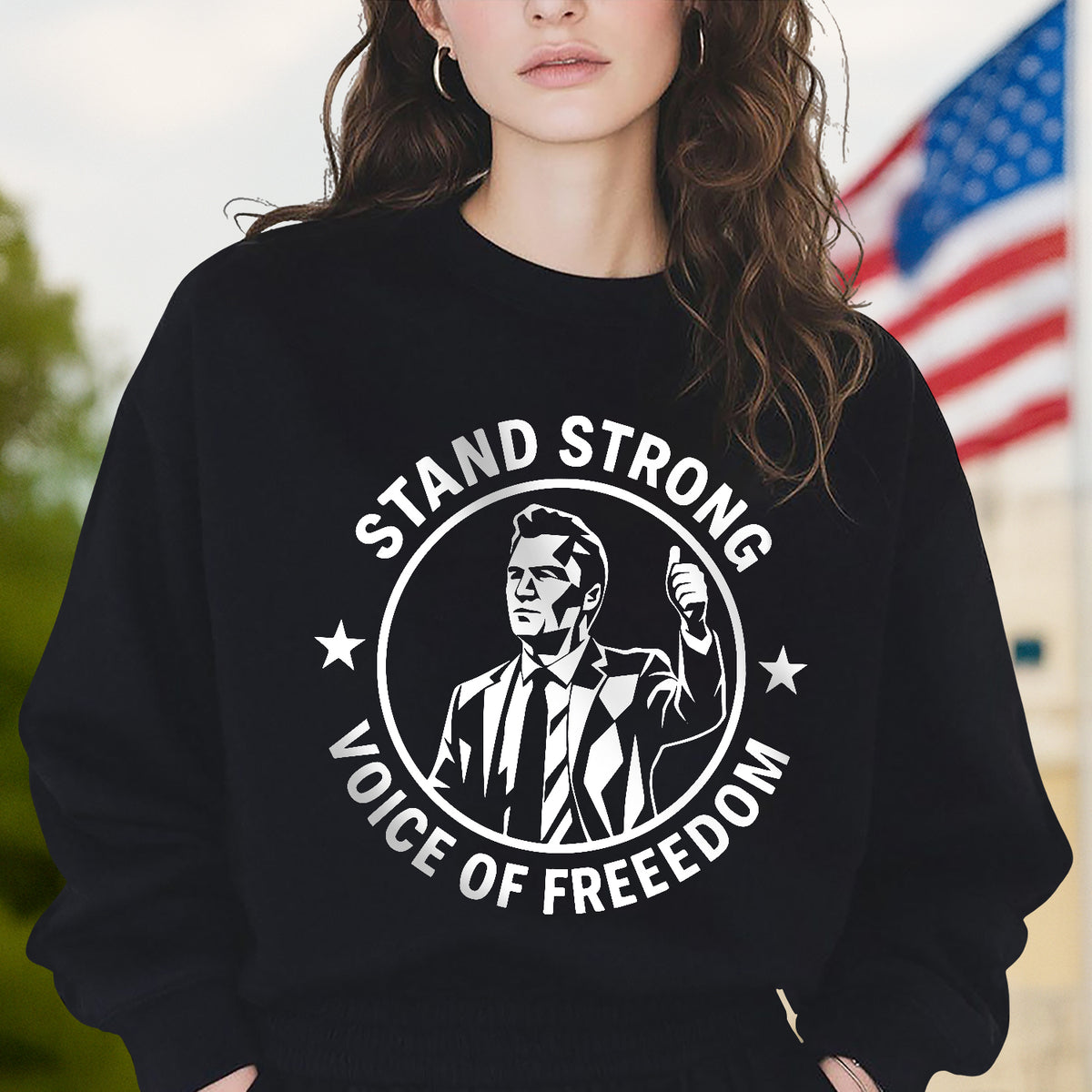 Stand Strong Charlie Kirk - Voice Of Freedom Memorial Dark Shirt LM32 65531