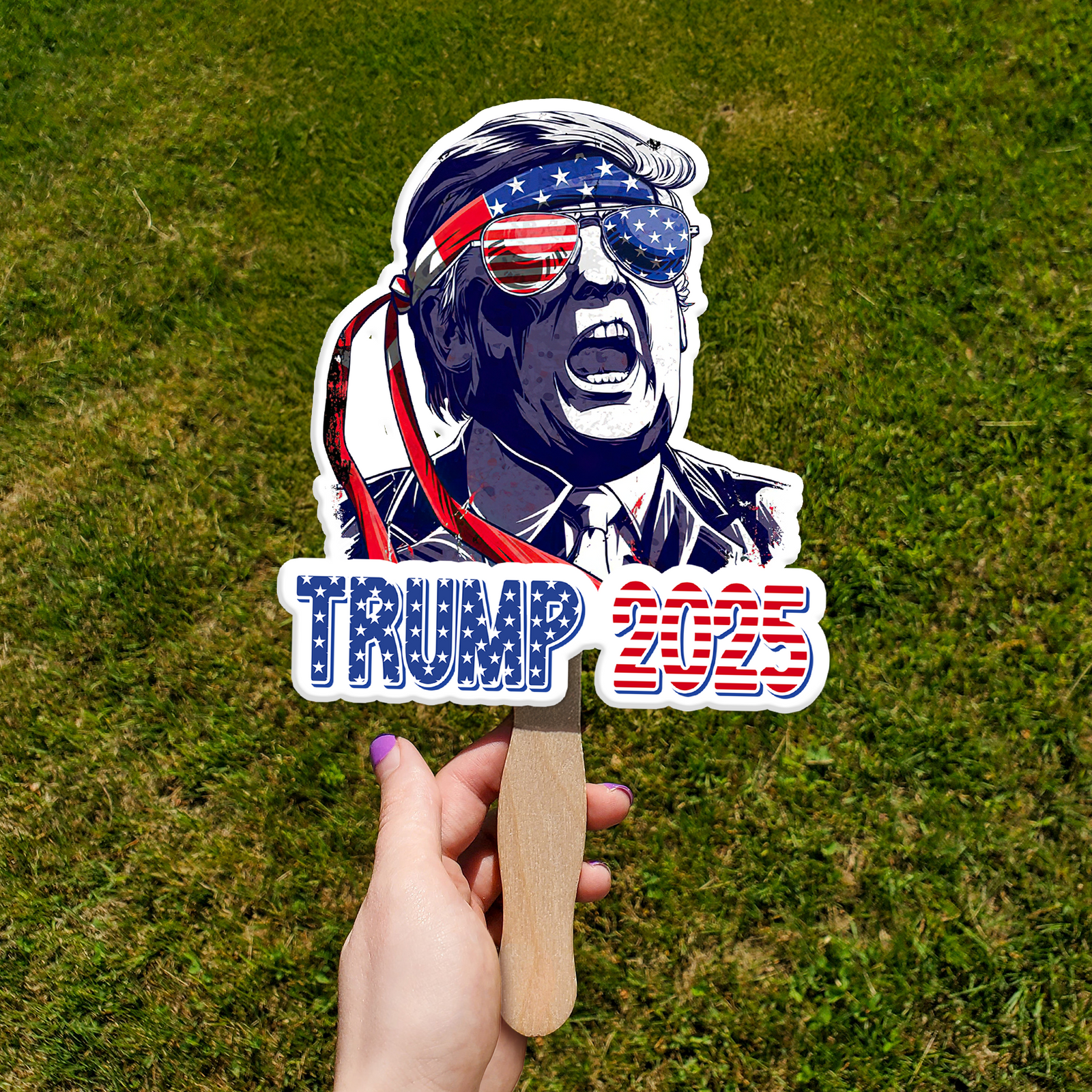 American Trump Independence Day Face Fans Funny Personalized Gift LM32 65341