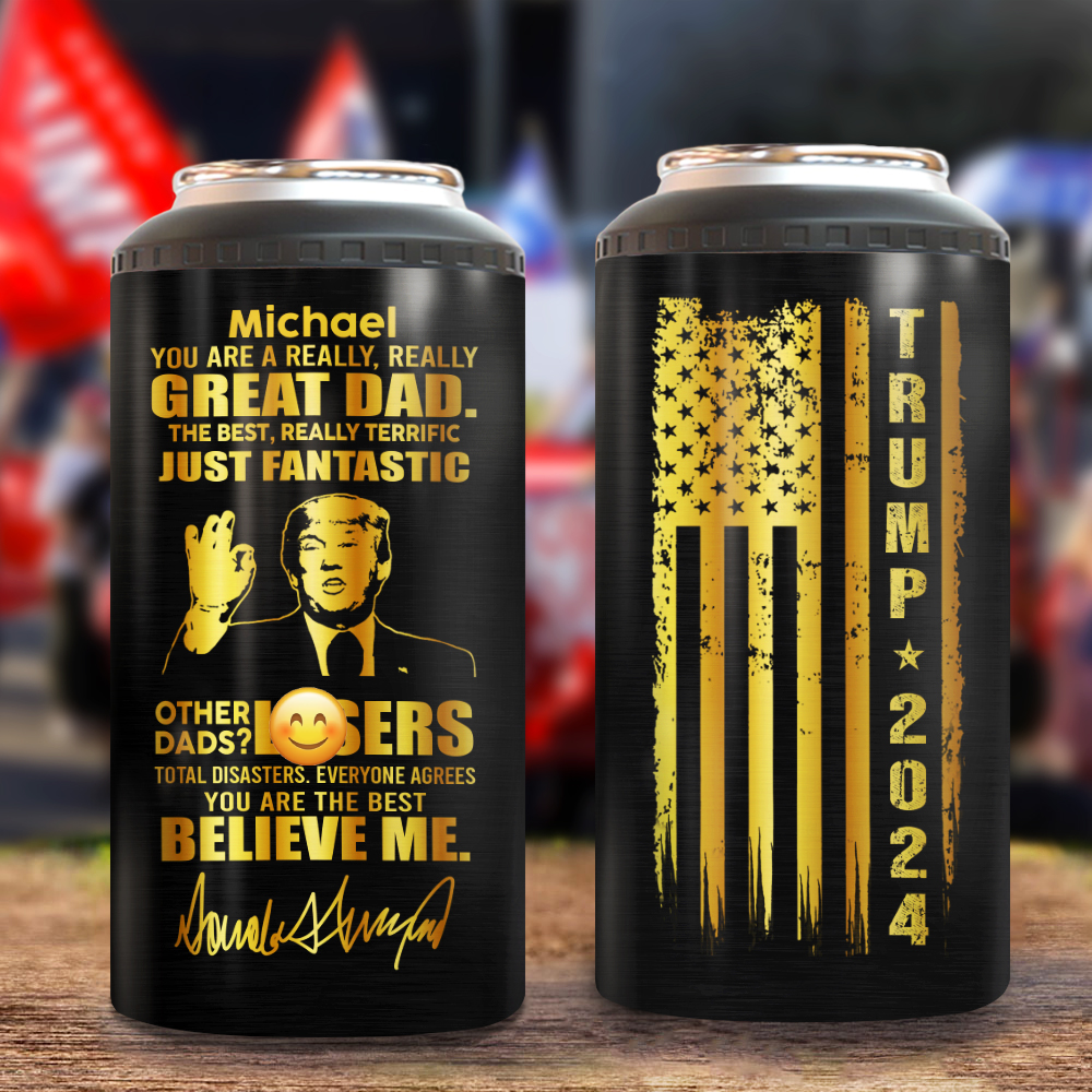 Great Dad Donald Trump 2024 Can Cooler N369 HO82 62976