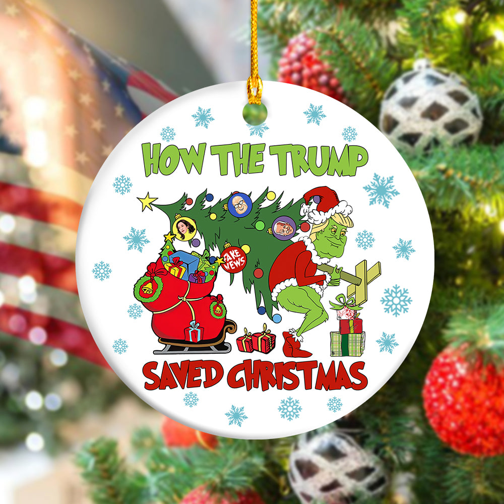 How The Trump Saved Christmas Ceramic Ornament HO82 65344