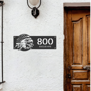 Personalized American Eagle Address Metal Sign, Patriotic House Number HO82 901152