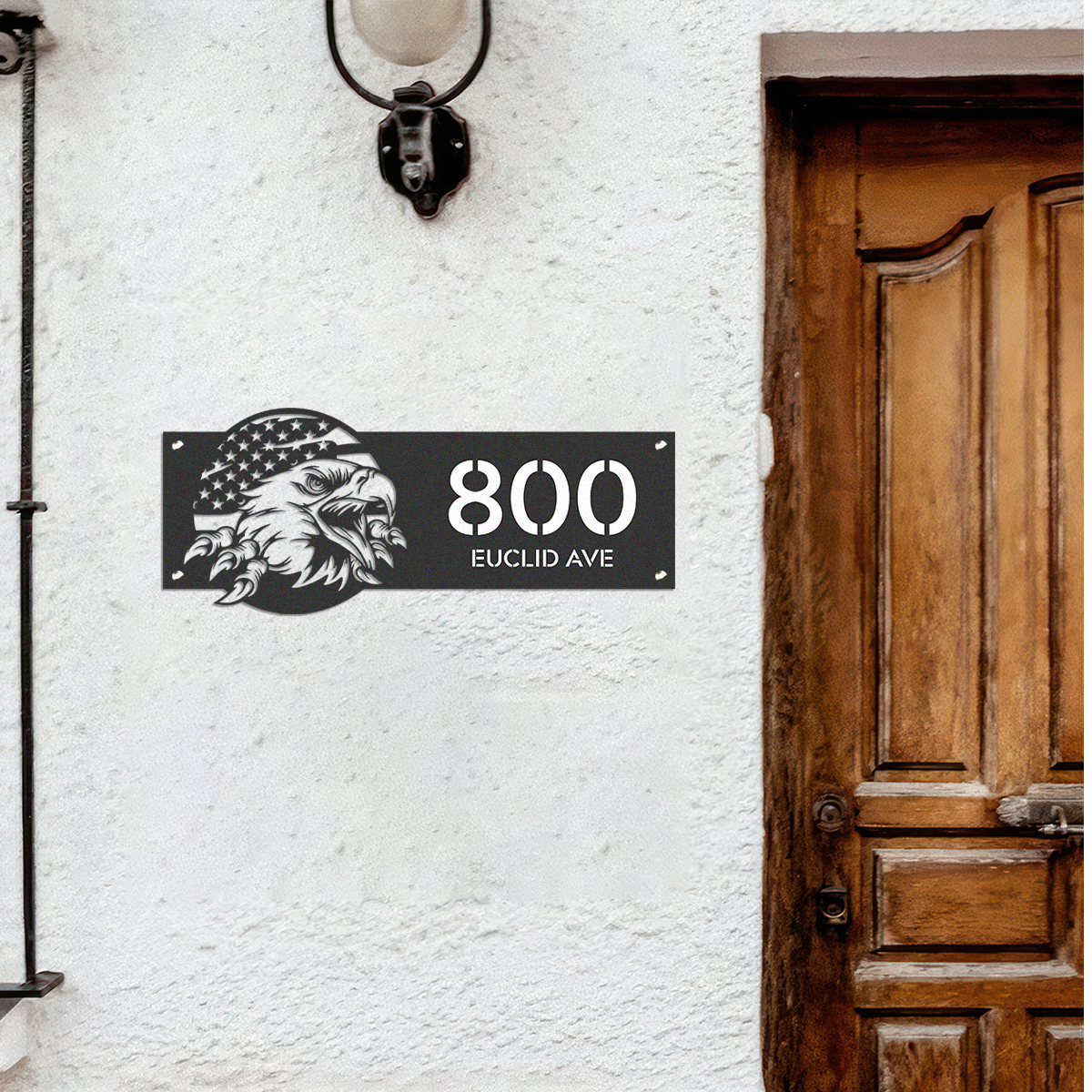 Personalized American Eagle Address Metal Sign, Patriotic House Number HO82 901152
