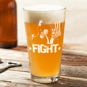 President Trump Fight 45 47 Engraved Beer Glass HO82 65310