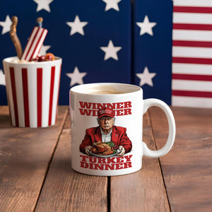 Make America Great Again with Trump Turkey Dinner White Mug LM32 63893