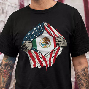 American Grown Mexican Roots USA Mexico Flag Flag Shirt HA75 63322