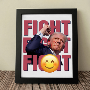 Fi**t Fi**t Fi**t Donald Trump Picture Frame Canvas Poster TH10 63231