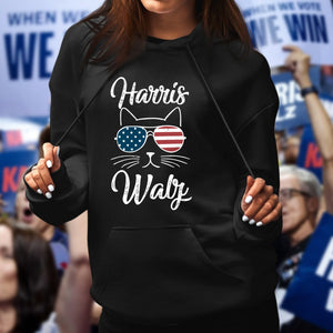 Harris Walz 2024, Kamala Harris Tim Waltz 2024, USA Flag Cat Dark Shirt HO82 65088