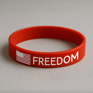 Laser Engraved Silicone Bracelet “FREEDOM”, Charlie Kirk Tribute Wristband LM32 65769