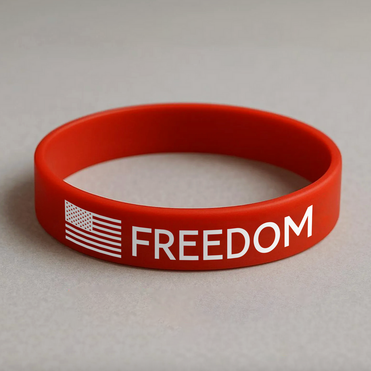 Laser Engraved Silicone Bracelet “FREEDOM”, Charlie Kirk Tribute Wristband LM32 65769