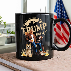 Custom Dog Clipart Trump Duck Hunting 2024 Black Mug LM32 63907