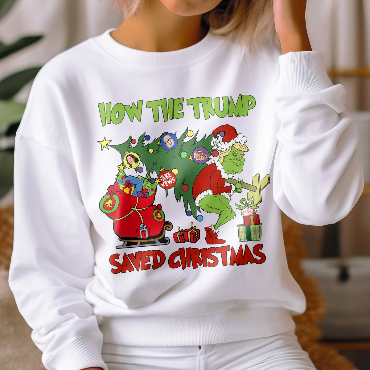 How The Trump Saved Christmas Bright Shirt HO82 65338