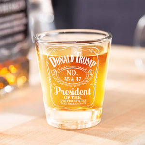 Donald J. Trump 45 & 47 President Of The United States Shot Glass HA75 67022