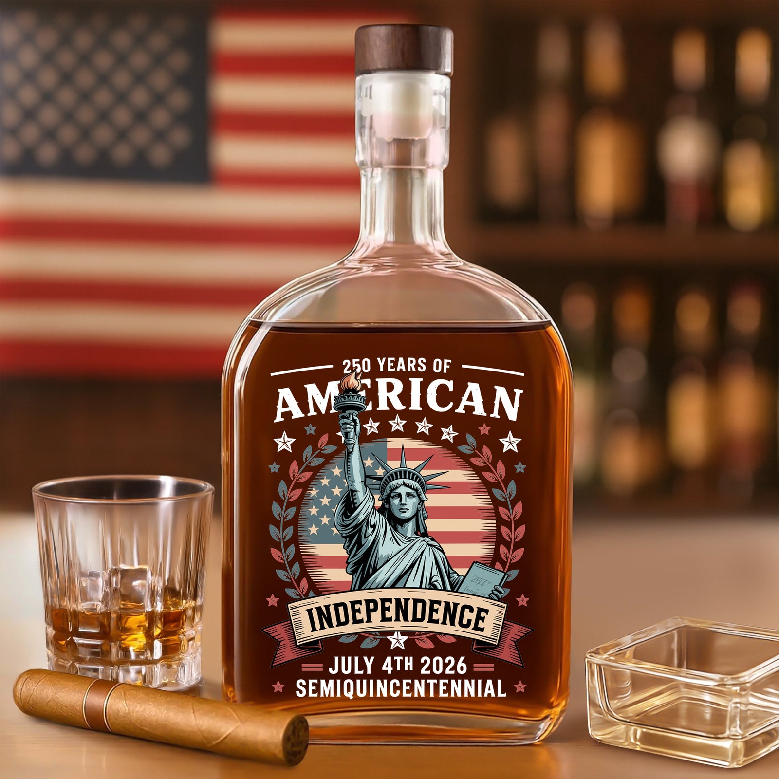 250 Year Of American Independence Whiskey Bottle LM32 895299