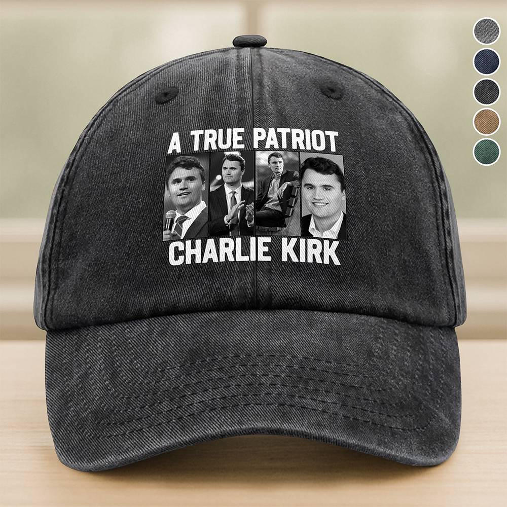Justice for Charlie Kirk - Prayers Up Charlie Washed Denim Baseball Cap HA75 64420