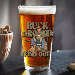 Trump Buck Around And Find Out Grunge Print Beer Glass HO82 65168