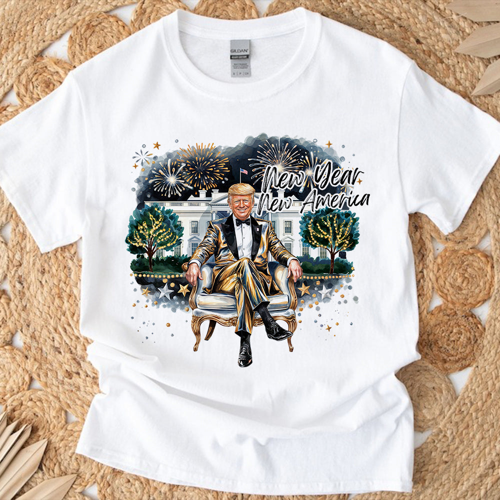 President Trump 2025 New Year New America Bright Shirt HA75 67146
