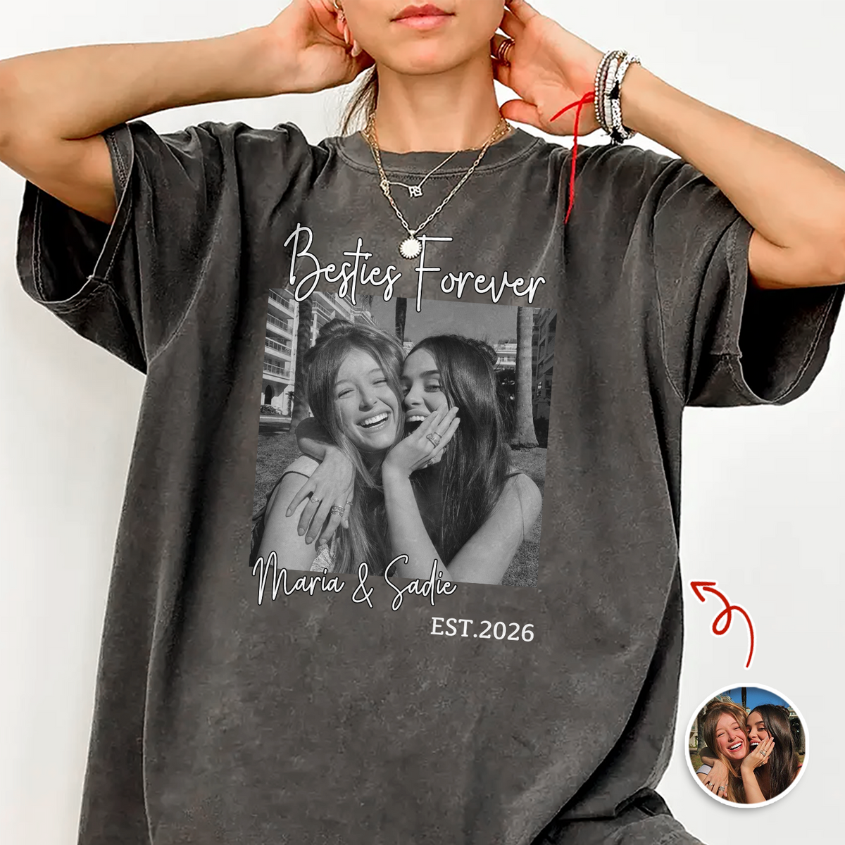 Custom Photo Bestie Forever Comfort Shirt - Personalized Best Friend Gift TH10 170495