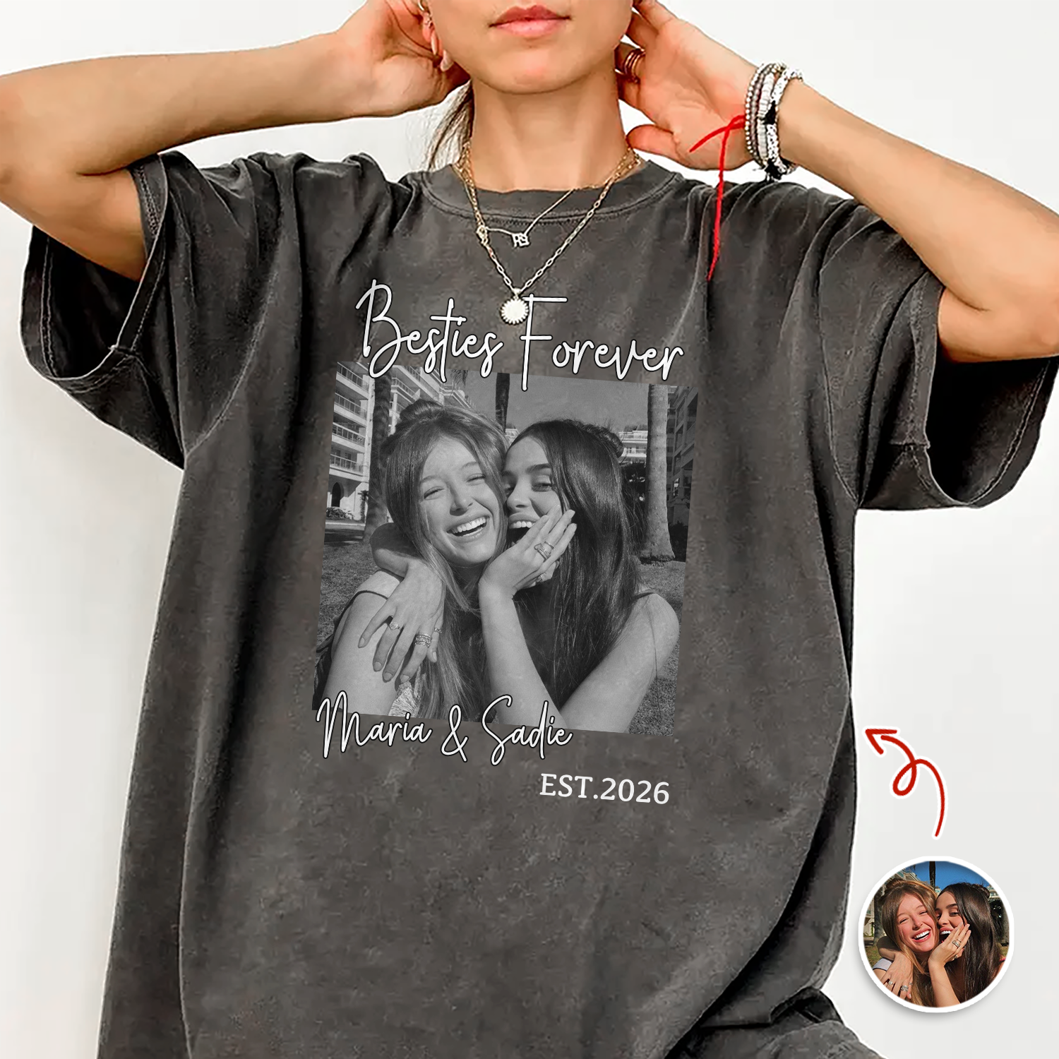 Custom Photo Bestie Forever Comfort Shirt - Personalized Best Friend Gift TH10 170495