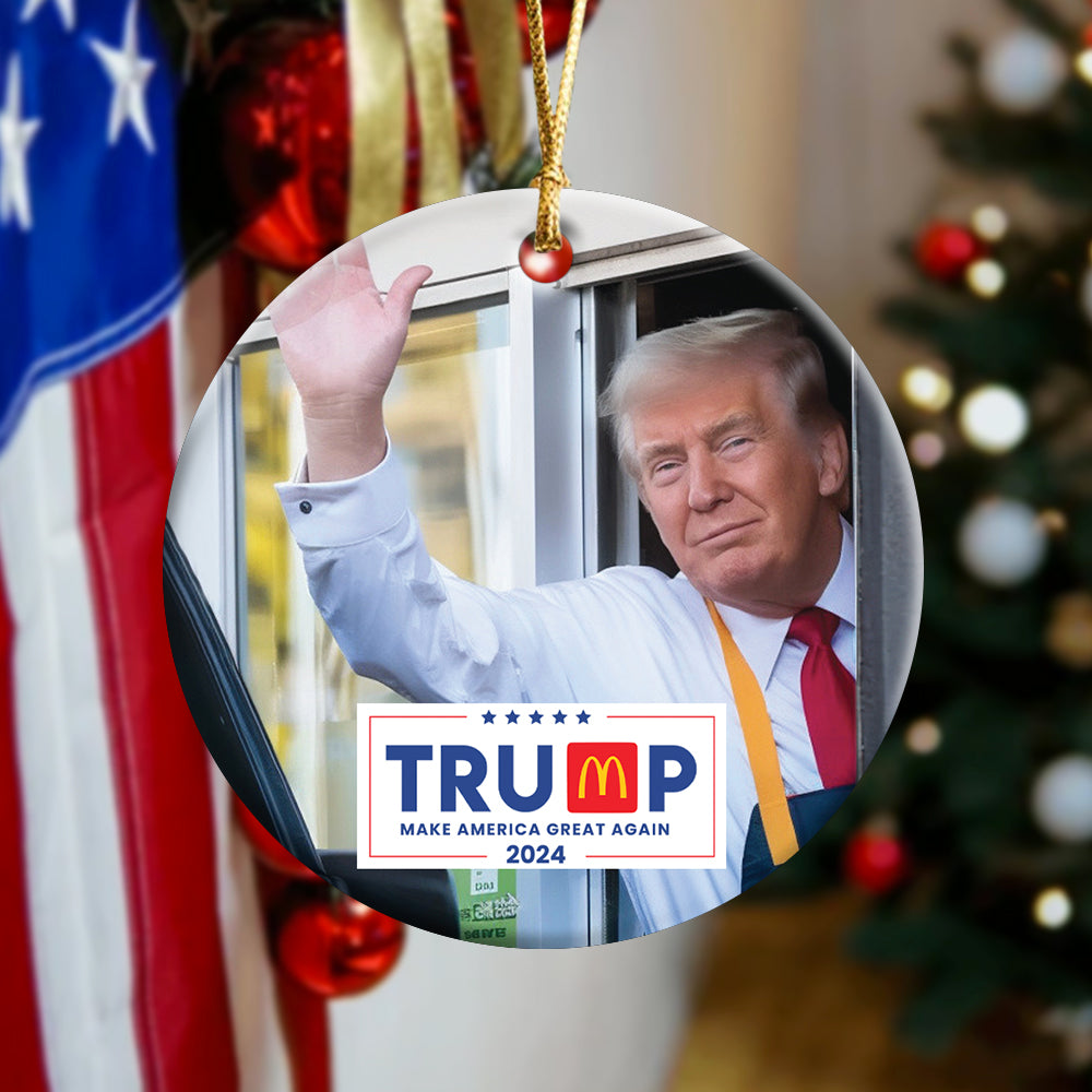 Maga Donald Trump McDonalds Ceramic Ornament HA75 63761