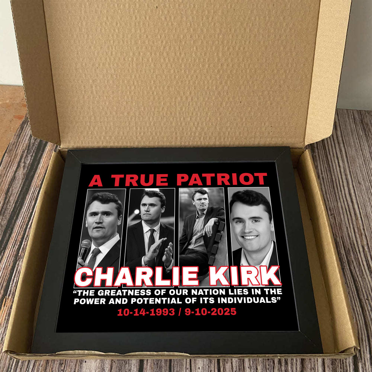 The Greatness Of Our Nation - A True Patriot Charlie Kirk Picture Frame HO82 65800