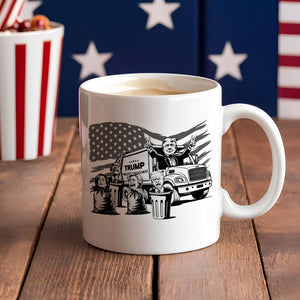 Garbage Man Donald Trump Taking Out The Trash White Mug LM32 65209