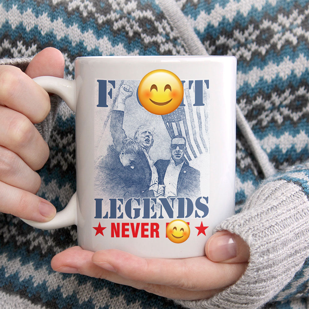 Donald Trump 2024 Fi**t Legends Never D** White Mug HO82 63100