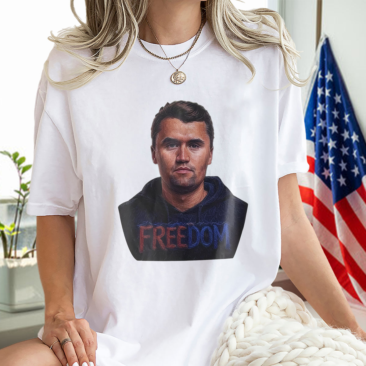 Pray for Charlie Kirk Freedom Remembrance Bright Shirt LM32 65699