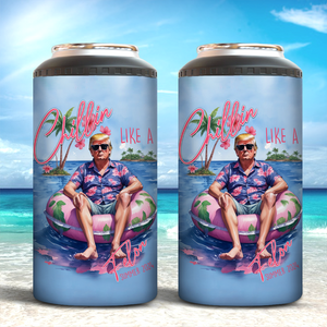 Chillin Like A Felon Summer 2024 Trump President Cooler Tumbler N304 HA75 62918