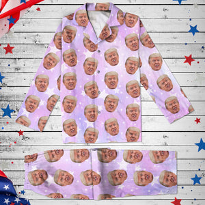 Custom Trump Face Galaxy Flannel Pajamas HO82 65418