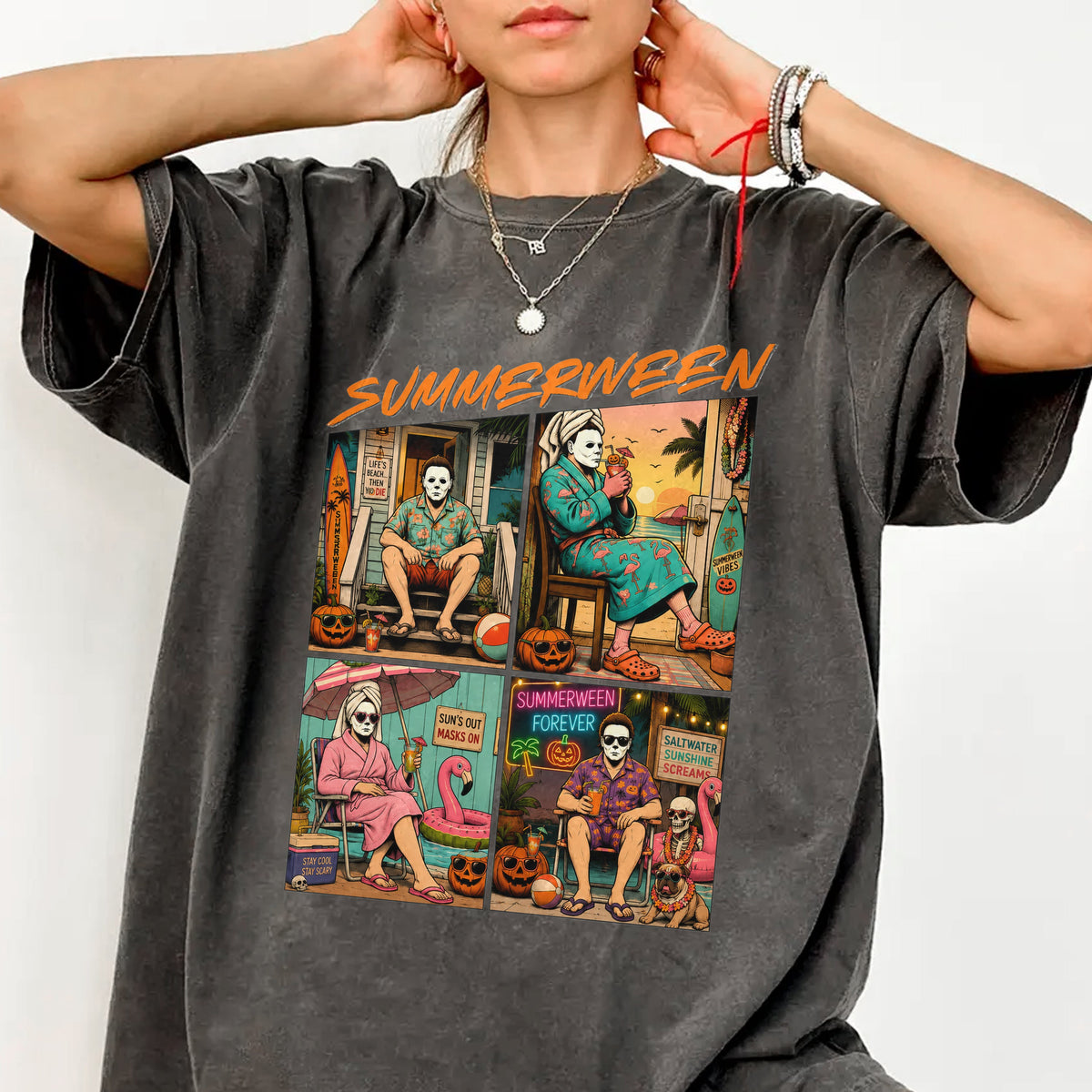 Funny Summerween Comfort Shirt - Spooky Summer Beach Vacation Shirt Gift LM32 669477
