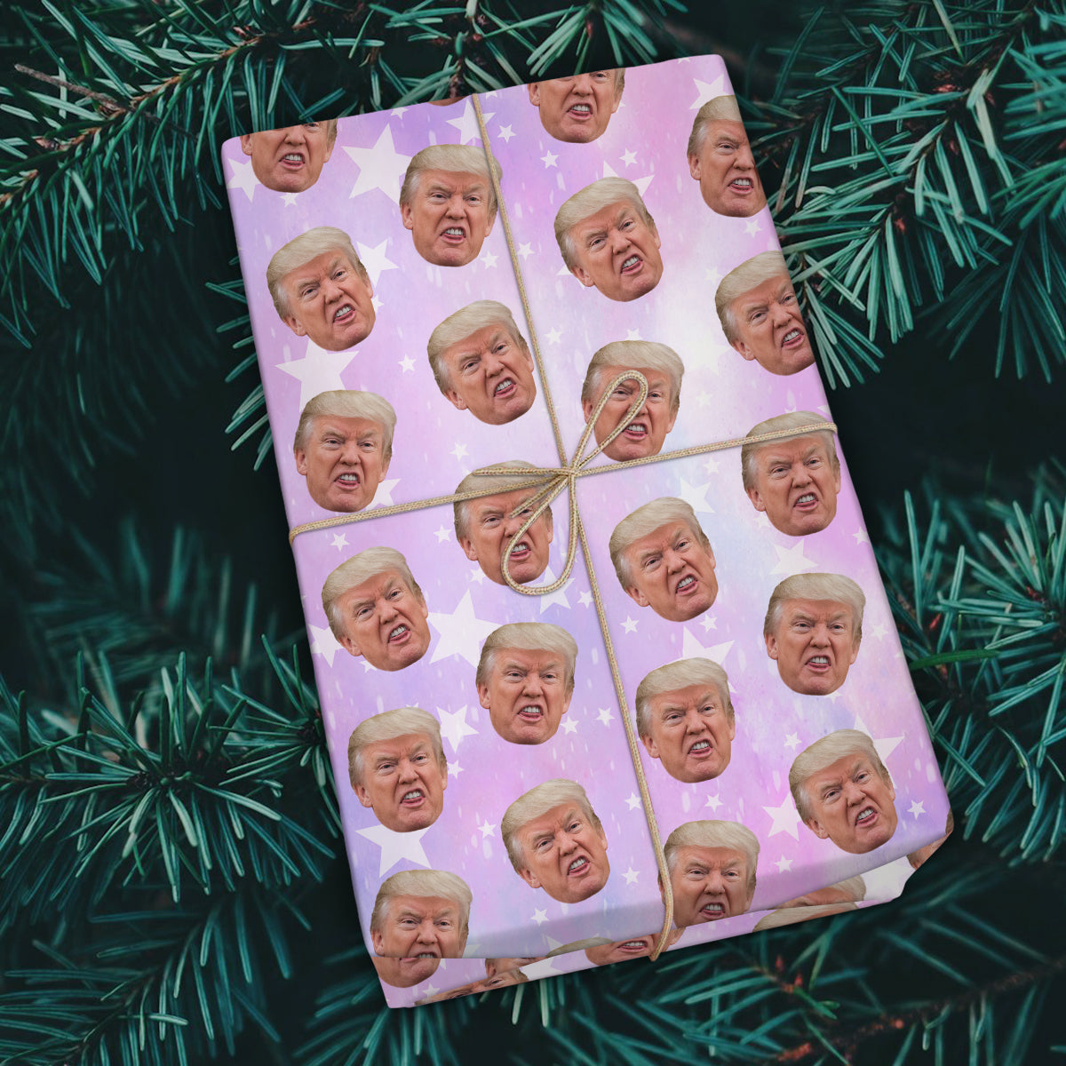Custom Trump Face Galaxy Wrapping Paper For Christmas Gift HO82 65450