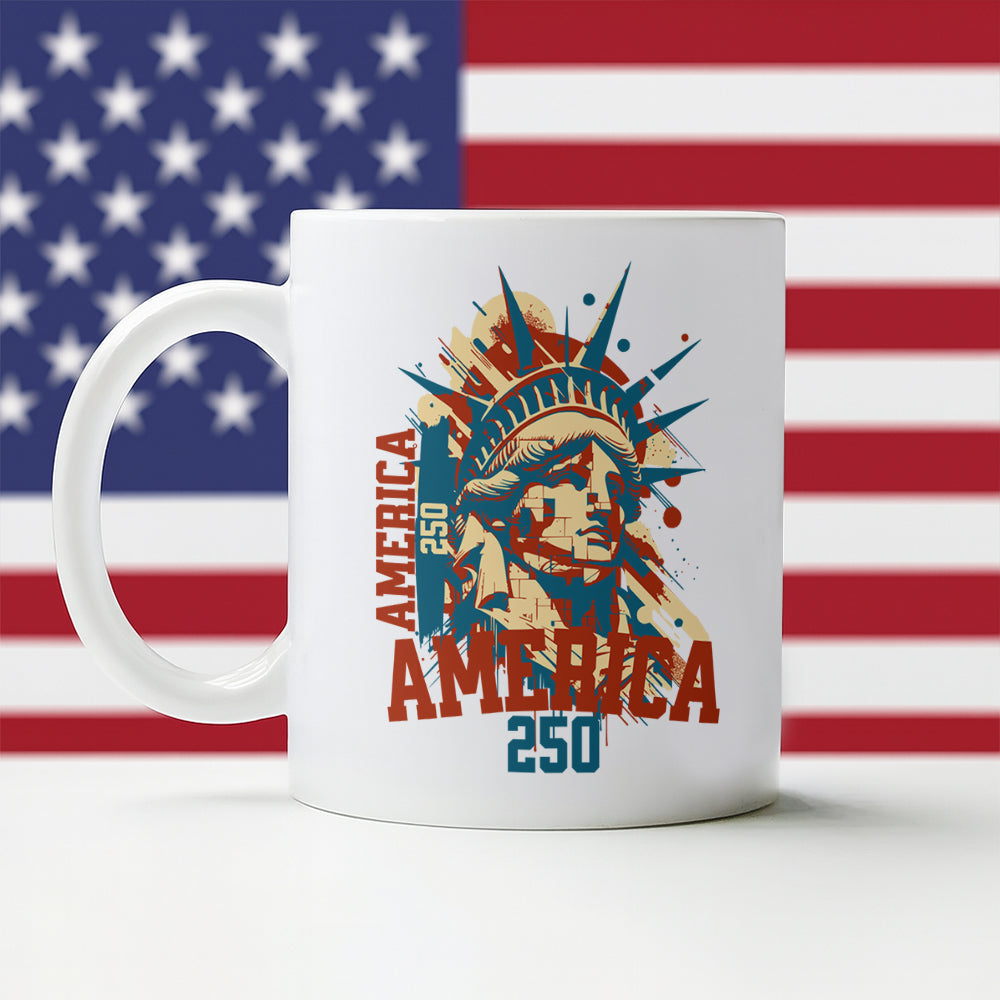America 250 USA Freedom Liberty America 250 Anniversary White Mug HO82 894562