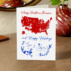 Merry Christmas America and Happy New Year Trump Christmas Card HO82 65518