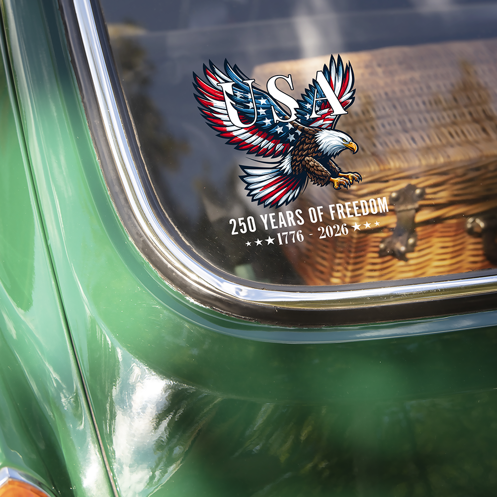250 Years Of Freedom Patriotic Eagle Car Window Decal Sticker HO82 901164