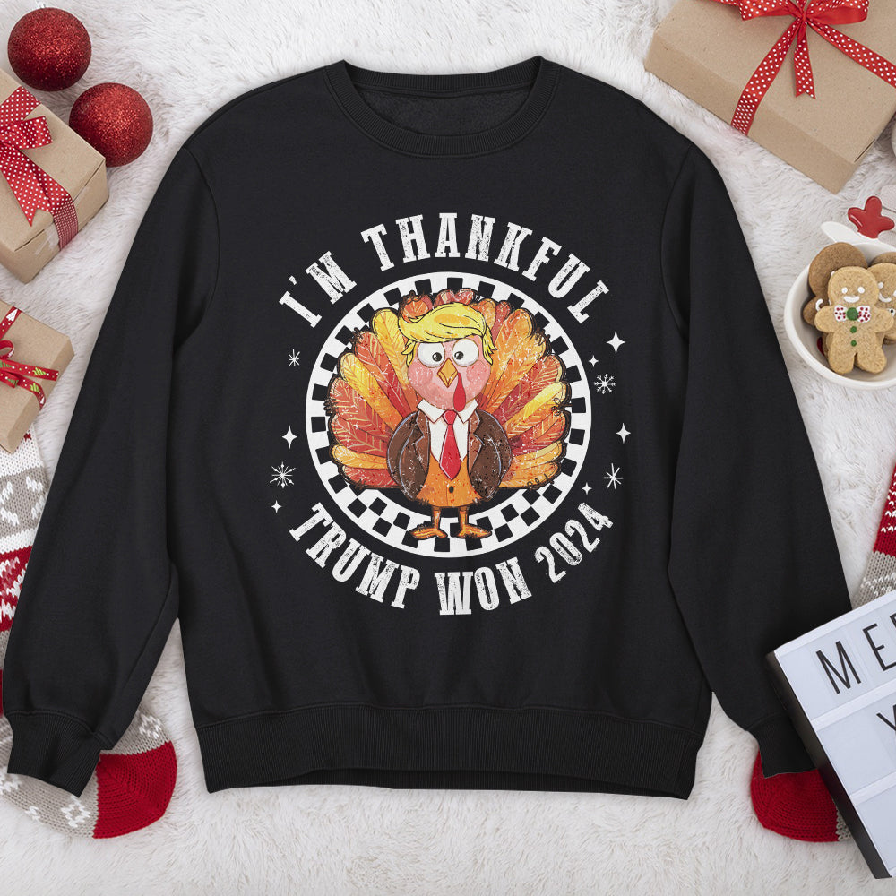 Trump Won 2024 I'm Thankful Dark Shirt HO82 65480