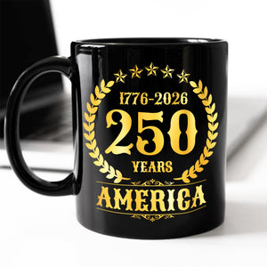 America 250 Years America 250th Anniversary Black Mug HA75 897420