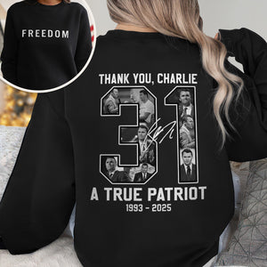 Freedom - Rest In Peace Charlie Kirk Back and Front Dark Shirt CH07 67736