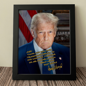 Personalized Donald Trump 2025 Thank You For Your Tremendous Service Picture Frame LM32 65251