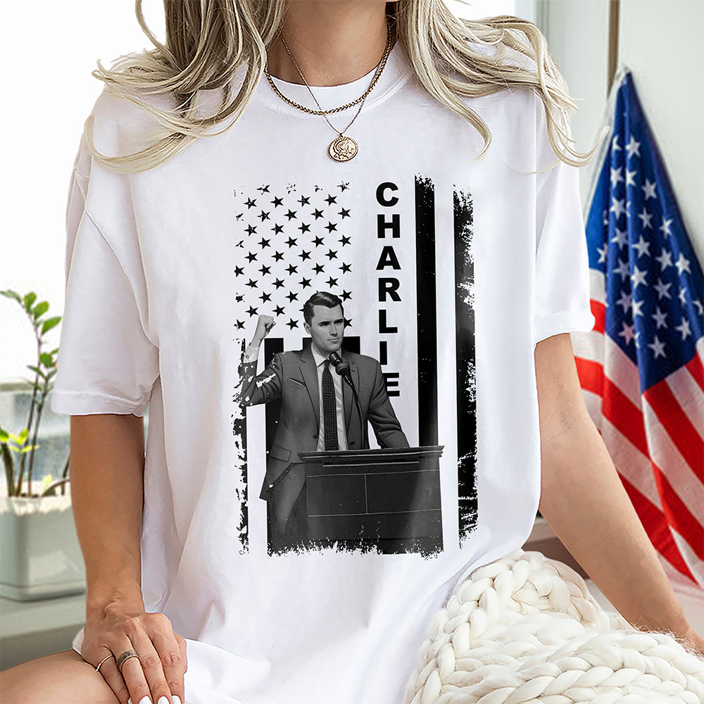 Pray for Charlie Kirk – Conservative Christian Political Bright Shirt TH10 64417