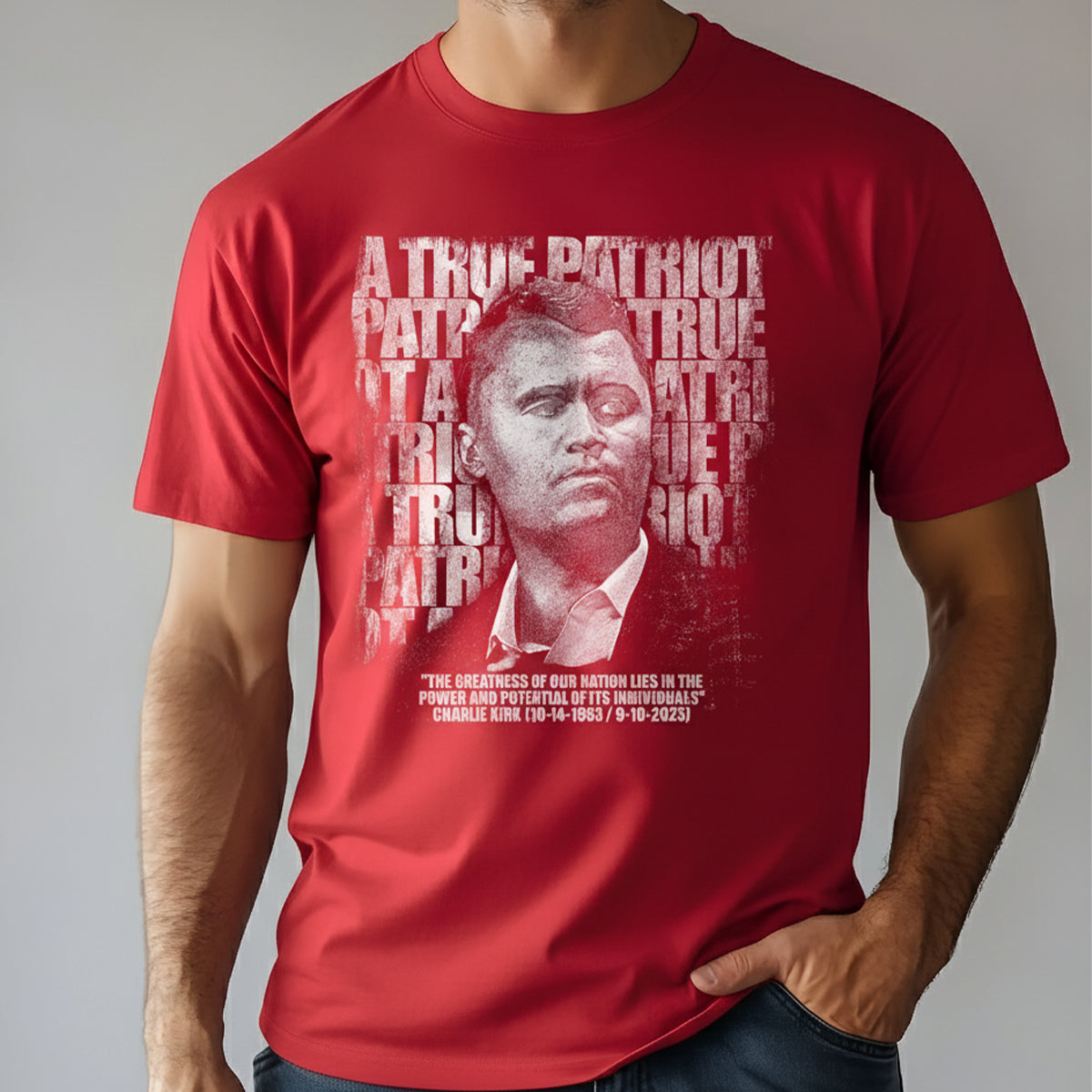 Charlie Kirk Memorial – A True Patriot Tribute Remembrance Dark Shirt LM32 65525