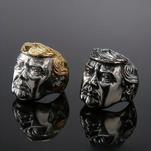 Unique Men's Punk Hip-Hop Trump Ring - Fashion Accessories for Men HA75