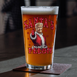 Santa's Favorite Felon Beer Glass TH10 64043