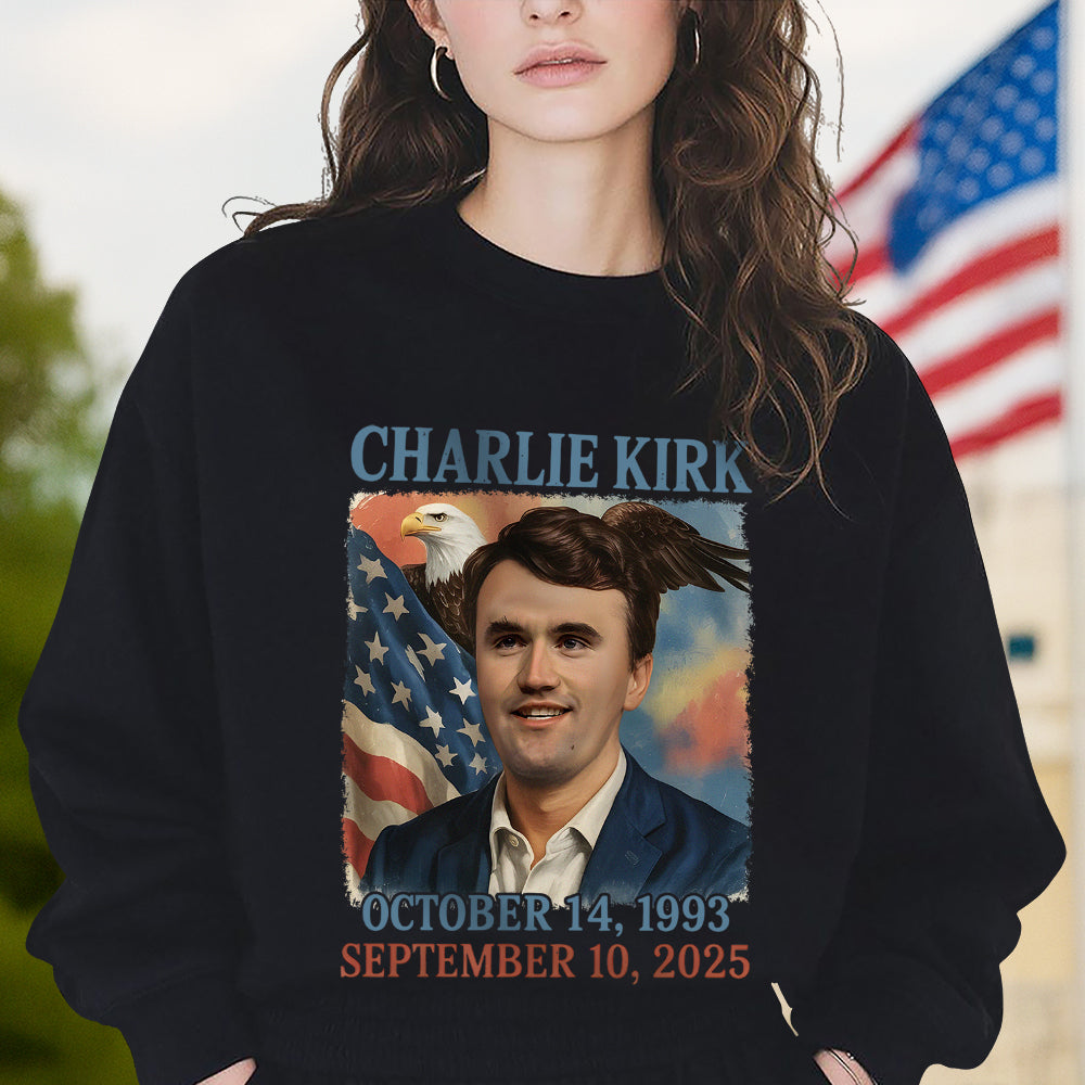 Pray for Charlie Kirk Dark Shirt HA75 64554