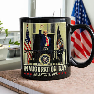 President Donald Trump Inauguration Day 2025 Memorabilia Black Mug HO82 65640