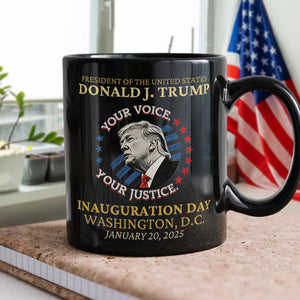 Trump Inauguration Day 2025 Commemorative Memorabilia Black Mug HO82 65636