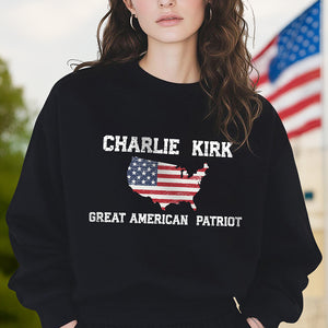 Charlie Kirk Great American Patriot Dark Shirt HA75 64428