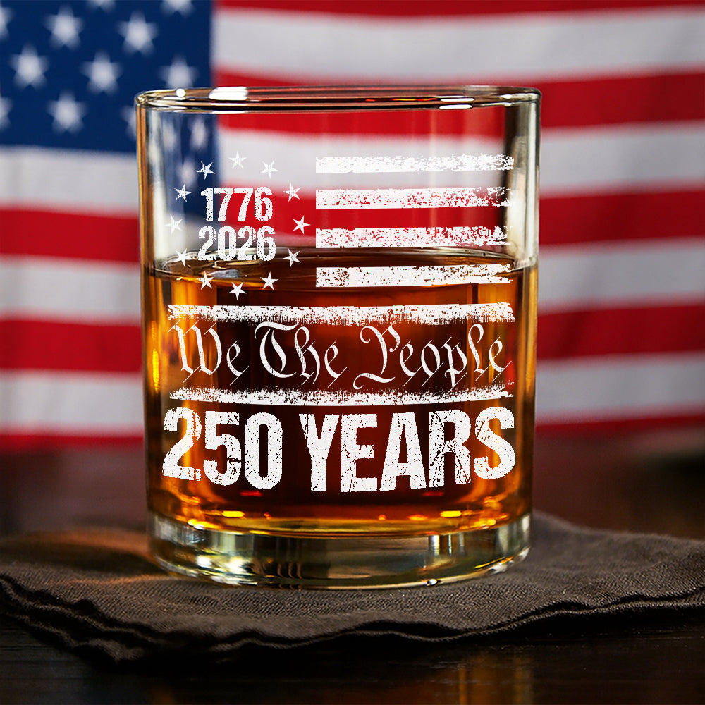 250 Years USA 250th Birthday 1776-2026 Eagle Flag Whiskey Glass HO82 894568